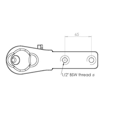 ARK 2 Hole RHS Threaded Coupling 50mm 2000kg
