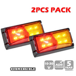 Pair LED Side Marker Amber Red Indicator Lights