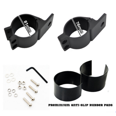 Dual Bullbar Mounting Brackets for LED Lights 76mm - 81mm