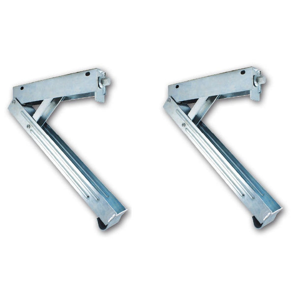 ARK Trailer Caravan Corner Leg Steady installed on a caravan