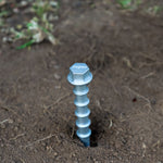Easy-to-use screw design tent peg