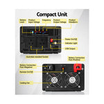 Giantz Power Inverter 3000W or 6000W Pure Sine Wave 12V-240V Camping Boat Caravan