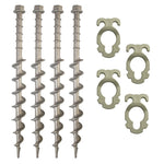 Large alloy screw-in pegs for camping