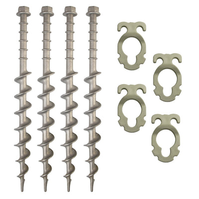Large alloy screw-in pegs for camping
