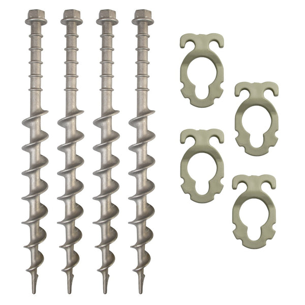 Large alloy screw-in pegs for camping