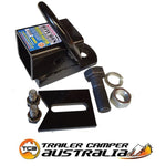 MISTER HITCHES BALL MOUNT RECEIVER ADAPTER WITH ANTI-SWIVEL PLATE