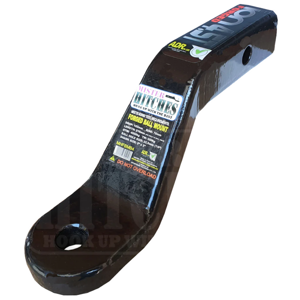 MISTER HITCHES 4.5T ION FORGED BALL MOUNT 102MM (4") DROP 7/8" BALL HOLE