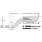 MISTER HITCHES 4.5T ION FORGED BALL MOUNT 102MM (4") DROP 7/8" BALL HOLE