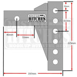 THIS SHANK SUITS THE O.E.M. SHALLOW TOW BAR RECEIVERS OF MM PAJERO SPORT & FORD RANGER (PRE NEXT-GEN)