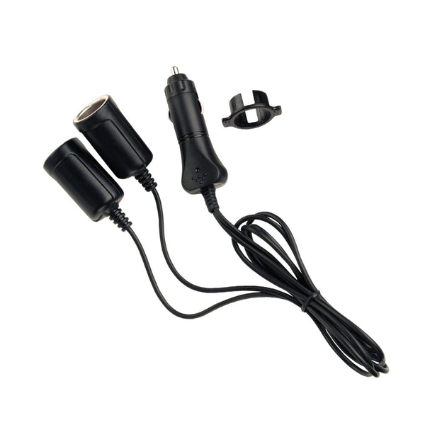 Narva 81032BL Cigarette Lighter Plug with Extended Leads and Twin Accessory Sockets