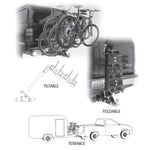 MISTER HITCHES 4 Bike Carrier Hitch Mounted Rack Folds Flat Tillable 1600kg