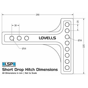 Lovells Special Products 3.5T Polly Block Drop Hitch