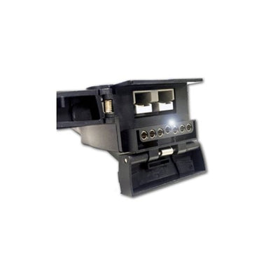 ARK FSP12AB Dual Power 12 Pin Flat Trailer Socket 50 Amp Anderson Plug + LED