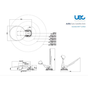 Altech UEC AURA ST60 Self Pointing Motorised Satellite Dish Vast Foxtel TV Caravan