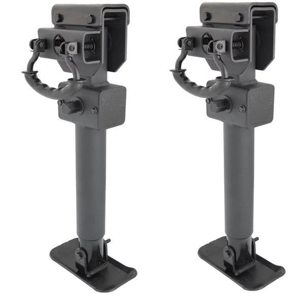 Ark XO 650mm Black Drop Down Corner Steady Lift Jack for Stabilizing Trailers and Caravans